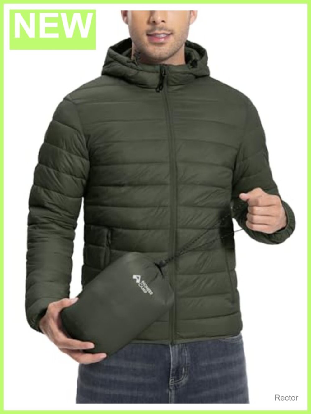 Lightweight Packable Puffer Jacket Hooded Insulated Thermal Puffy Running Travel